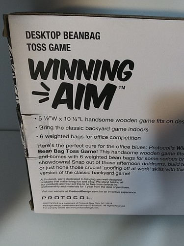 Protocol Brand Desktop Tabletop Mini Bean Bag Toss Game - Winning Aim Cornhole - Picture 4 of 5