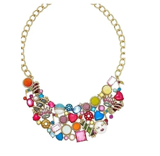 Cristal de resina Betsey Johnson moda Collares y Colgantes