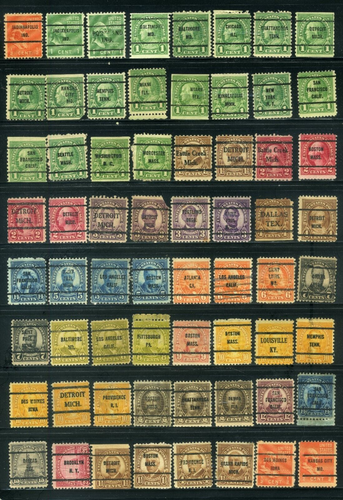 64 Piece US Precancel Miscellaneous Collection TEN218