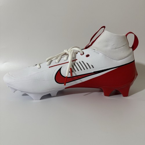 Nike Men’s 15 Vapor Edge Pro 360 2 TB White/Red Football Cleats FQ4044-105 NEW - Picture 4 of 7