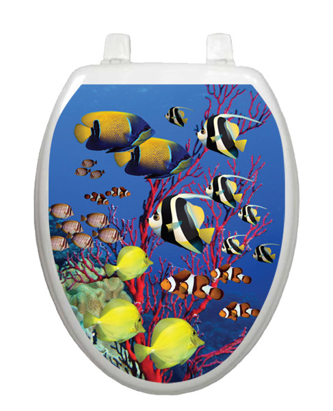 Toilet Tattoos Malachite Lid Cover Decor Reusable Vinyl