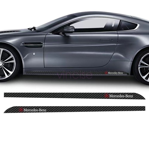 NEW HOT 2Pcs Car Door Side Stripe Skirt Sticker Waist Line Body Vinyl Decal Wrap - Picture 12 of 14