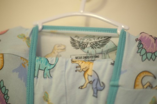 Free Birdees Size 6 Two Piece Pajama Set Bamboo Dinosaur Print Blue Boy Girl - Picture 8 of 8