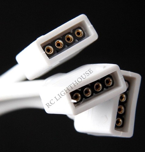 1 to 3 splitter for 5050 3528 RGB LED strip lights "Y" connector 4 pin - Foto 2 di 4