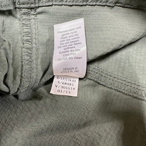 ATHLETA Trekkie Cargo Skort Skirt Pockets Olive Army Green Hike #537174 Size 2 - Picture 7 of 10
