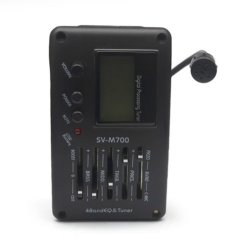 4 Bands Acoustic Guitar Pickups Blend MIC EQ Equalizer Tuner Preamp Piezo Pickup - Picture 4 of 16