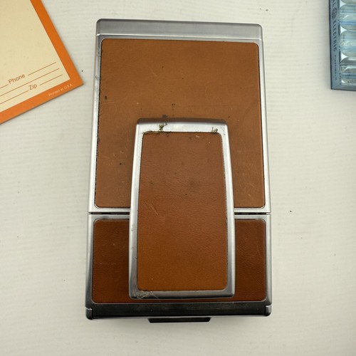 Estuche de película instantánea plegable de cuero para cámara terrestre Polaroid SX-70 de colección Flash Untes - Imagen 9 de 16