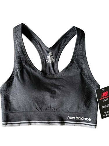 NEW BALANCE~Sports Bra~Medium Impact~Black & Heather Gray~ALL SIZES~ GREAT FIT! - Picture 5 of 6