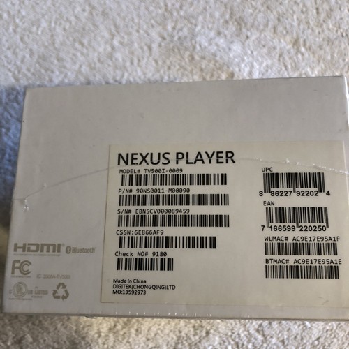 GOOGLE NEXUS PLAYER ANDROID TV STREAMING MEDIA CONSOLE ASUS TV500I - NG C4A - Picture 2 of 5