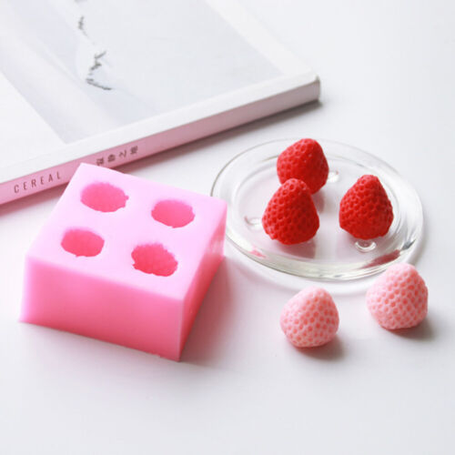 Candle Mold 3D Strawberry Segment Fruit Soap Candles Mulberry Silicone Mold DIY - Picture 4 of 14