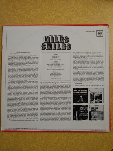 Miles Davis Quintet Miles Smiles Vinyl Record Original Release Columbia - Picture 2 of 6