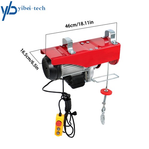 2200LBS Mini Electric Hoist,110V with Wire Remote Control & Single/Double Slings - Picture 5 of 12