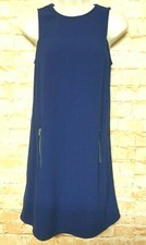 One Clothing Women Size S Navy Blue Flare Mini Sleeveless Dress