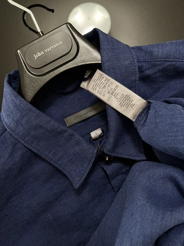 John Varvatos - “Freddy Shirt Jacket” - Linen - Peace Embroideries - $368 NWT - Picture 17 of 19