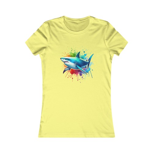 Pop Art Shark Damen Favorite Tee - Bild 1 von 25