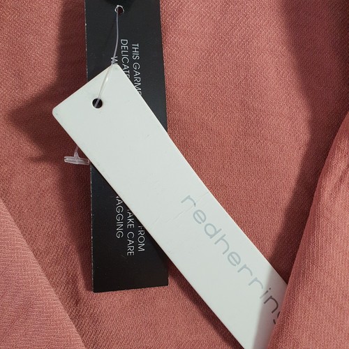 RED HERRING Jacket Dress Duster Coat Shirt Dress Belt Size UK 14 NWT Dusty Pink - Picture 5 of 21