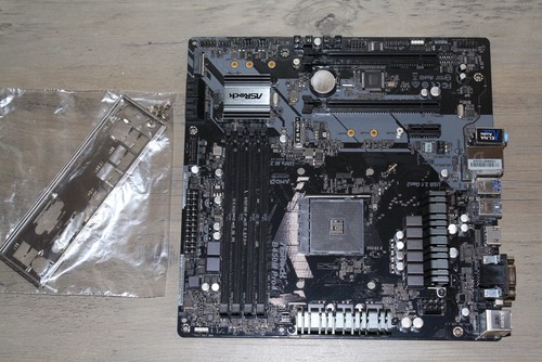 ASRock B450M PRO4 AMD AM4 DDR4 Micro ATX Motherboard w/ I/O Shield Rev. 1.01
