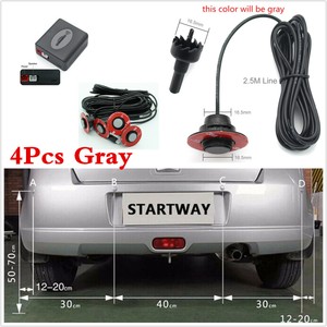 4Pcs 16mm Flat Car Parking Sensor System Rear View Reverse Backup Radar Alarm 4Pcs 16mm Flat Car Parking Sensor System Rear View Reverse Backup Radar Alarm