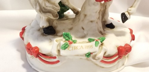 Antico Biscotto in porcellana Babbo Natale a cavallo 1992,circa 1895 più *BONUS - Foto 5 di 9