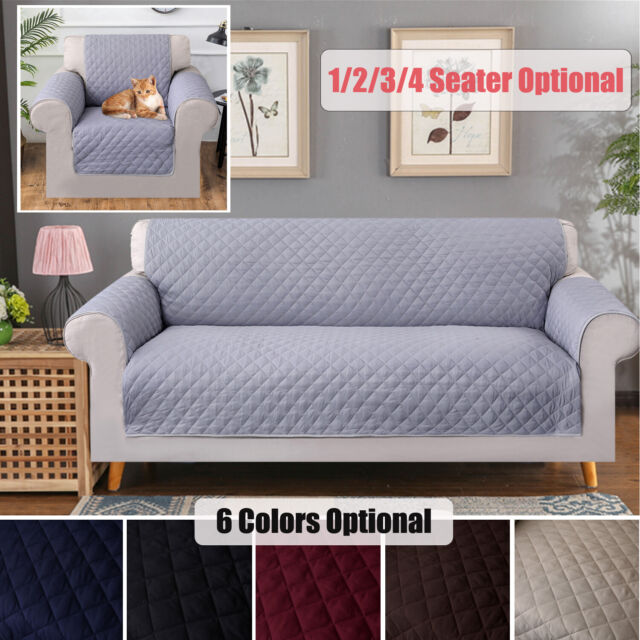 1/2/3/4 Seater Sofa Cover Reversible Quilted Chair Couch Slipcover Protector Mat 1/2/3/4 Seater Sofa Cover Reversible Quilted Chair Couch Slipcover Protector Mat