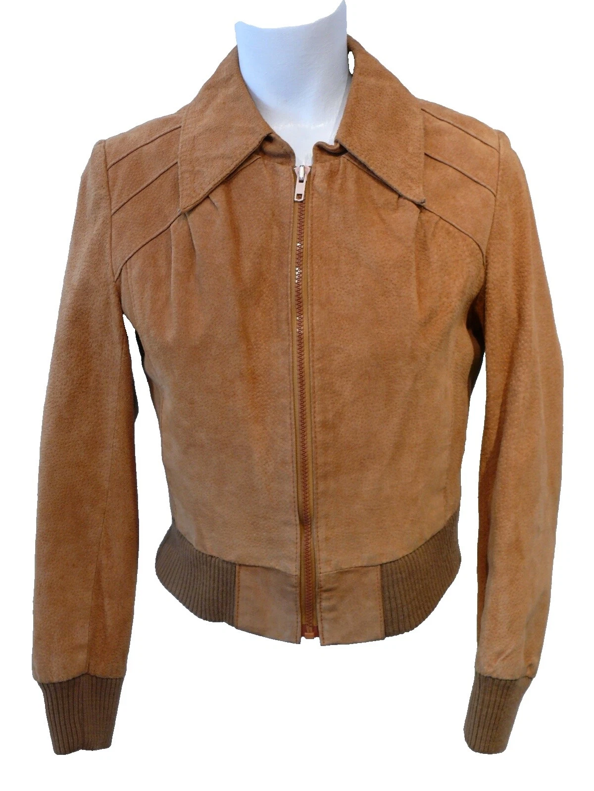 Camurça Multicor Vintage década de 1970 Casacos, jaquetas e Coletes para mulheres