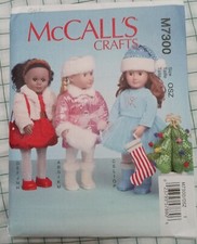 McCall's  7300 American Girl Doll Clothes Uncut