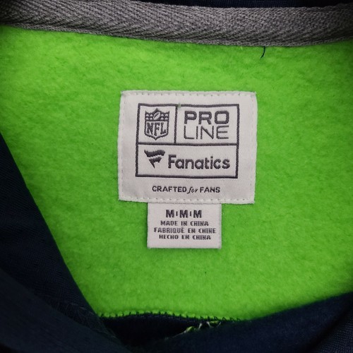 SEATTLE SEAHAWKS FOOTBALL EMBROIDERED LOGO HOODIE SIZE M NFL PRO LINE FANATICS - Picture 7 of 9