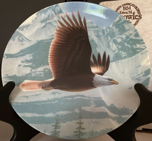 Vintage 1988 Knowles Fine China 9" Collectors Plate The Bald Eagle -Daniel Smith - Picture 3 of 16