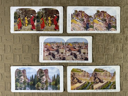 Lot of 15 Vintage Stereoscopic Color Cards (Used) - Picture 3 of 6