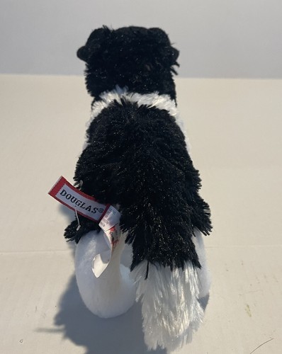 Douglas Border Collie stuffed animal plush toy 8" Black White Stuffy Gift Soft - Picture 9 of 13