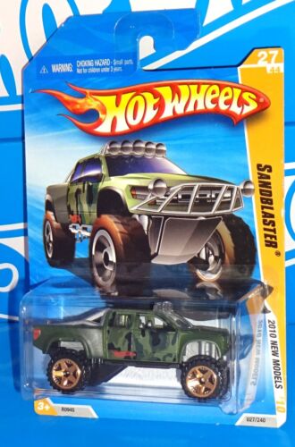 Hot Wheels 2010 neue Modelle #27 Sandstrahler flach olivgrün Ford Raptor mit OR6SPs