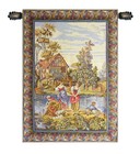 Washing by the Lake Italian Tapestry Elegant Wall Hanging with Lined Backing