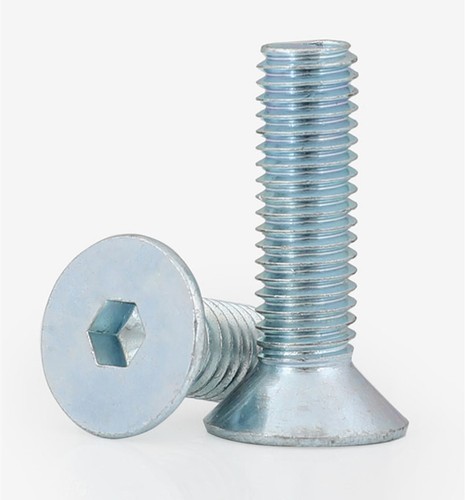 Galvanized 10.9 Steel Hex Socket Bolts Countersunk Flat Head Screws M3 M4 M5 M6 - Picture 6 of 12