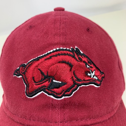 Arkansas Razorbacks Hat Red New Era 9TWENTY Adjustable Strap OSFM Baseball Cap - Picture 8 of 12