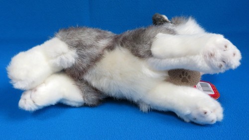 STORM SIBERIAN HUSKY ALASKAN MALAMUTE 10" LONG soft toy PUPPY DOG plush KEEL TOY - Picture 6 of 6