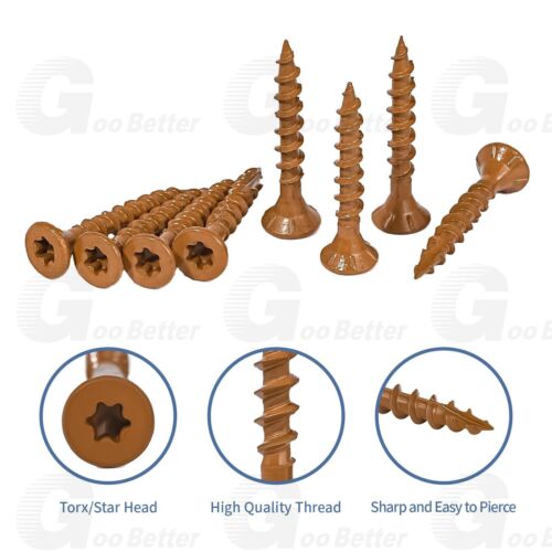 #8x1-1/4 Deck Screws T25 Torx Drive Self Tapping Wood Screw Exterior Fence Screw - Picture 3 of 7