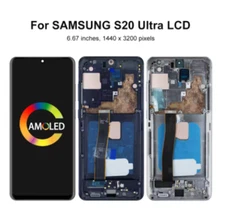 For Samsung S20 Ultra G988 G988U OLED Lcd Display Digital Touch Screen + Frame