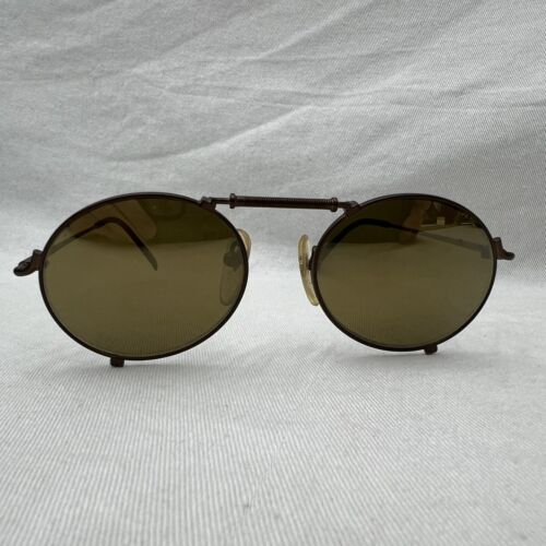 Gafas de sol vintage Jean Paul Gaultier marco bronce lentes ovaladas 56-7162 Steampunk - Imagen 2 de 16