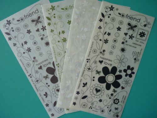STAMPIN' UP Rub-Ons LOVE & HAPPINESS New Pkg (4) Sheets RETIRED - Picture 2 of 3