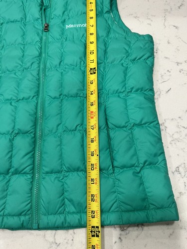 Marmot Women’s Size Medium Duck Down Puffer Green Lush Style Vest Quilted - Picture 10 of 10