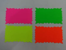 100 Star Burst 3" x 5" Sign Cards 4 - Colors Retail Store Supplies