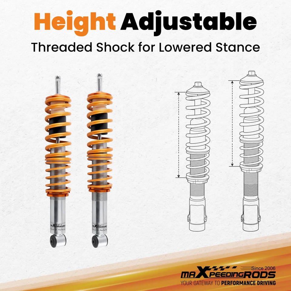 Amortisseurs Combinés Filetés for VW Polo 6N 6N2 1999-2001 Coilovers - Immagine 3 di 4