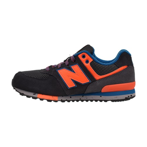 New Balance 574 Big Kid's Shoes Grey-Orange KL574-90G - Picture 4 of 6