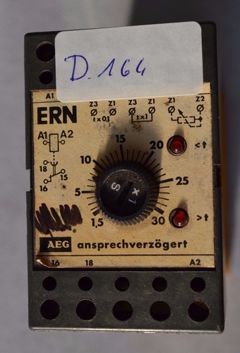 AEG/Schiele ansprechverzögertes Zeitrelais ERN (1,5-30s) (D.164)