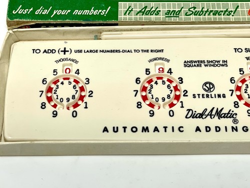 Sterling Dial-A-Matic Adding Machine MIB Calculator In Original Box with wand - Picture 7 of 8