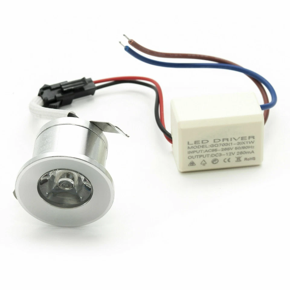 Faretto mini LED spot incasso luce scale segnapassi 1W 220V IP20 foro 25 30mm - Immagine 2 di 4