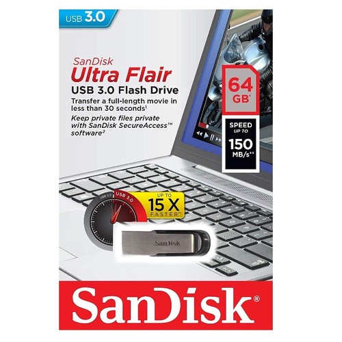 New SanDisk SDCZ73 Ultra Flair 16GB 32GB 64GB 128GB 256GB 512GB USB Flash Drive - Picture 6 of 9