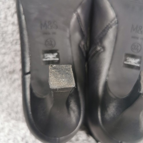 Marks And Spencer Boots Womens Uk 3.5 Black Leather Chelsea Wide Fit - Picture 12 of 20
