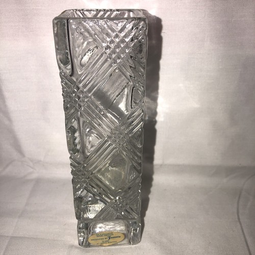 Vintage Avon Fostoria Kristall Knospenvase 1980 mit Blumenkreuzmuster - Bild 4 von 9