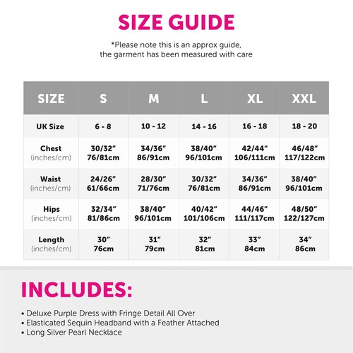DELUXE LILA FRANSEN FLAPPER KOSTÜM ERWACHSENE CHARLESTON KOSTÜM 20ER 1930er - Bild 7 von 12